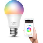 TP-Link Tapo L530E Smarte WLAN Glühbirne E27, Energie sparen, mehrfarbige dimmbare smarte Lampe, kompatibel mit Amazon Alexa, Google Assistant, Tapo App, Abläufe und Zeitpläne, kein Hub notwendig