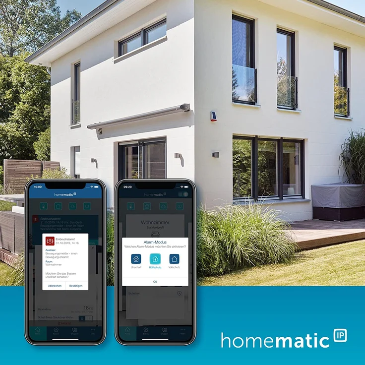 Homematic IP HmIP-ASIR-O Smart Home Alarmsirene – außen, unk-Außensirene mit Solarpanel und App-Funktion, kabellose Sirene mit Solarpanel, warnt hörbar, sichtbar und per Push-Nachricht (153208A0) – Bild 8