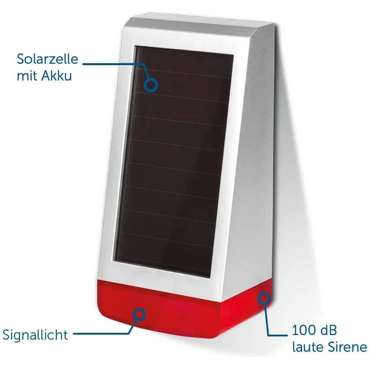 Homematic IP HmIP-ASIR-O Smart Home Alarmsirene – außen, unk-Außensirene mit Solarpanel und App-Funktion, kabellose Sirene mit Solarpanel, warnt hörbar, sichtbar und per Push-Nachricht (153208A0) – Bild 3
