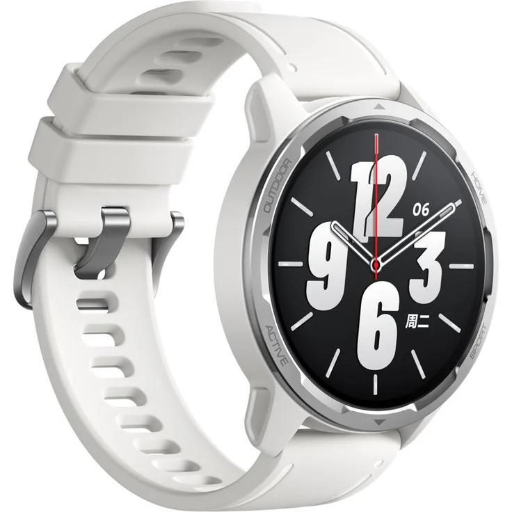 Xiaomi Watch S1 Active GL Smartwatch GPS, Unisex, 46,5 mm, TPU-Armband, Moon White – Bild 3