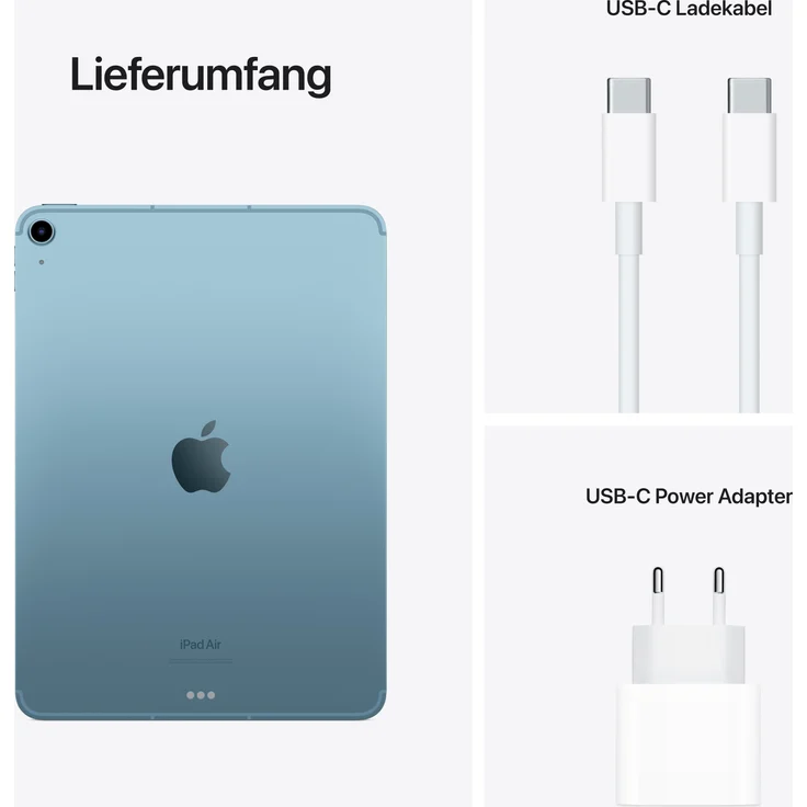 Apple iPad Air (2022) Quad-HD-Auflösung 10,9 Zoll, 5G-Tablet, Apple M1 Chip, 256 GB Speicher, iPadOS, Blau (MM733FD/A) – Bild 5
