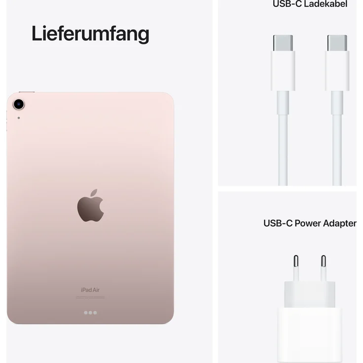 Apple iPad Air (2022) Quad-HD-Auflösung 10,9 Zoll, WiFi-Tablet, Apple M1 Chip, 64 GB Speicher, iPadOS, Rosé (MM9D3FD/A) – Bild 5