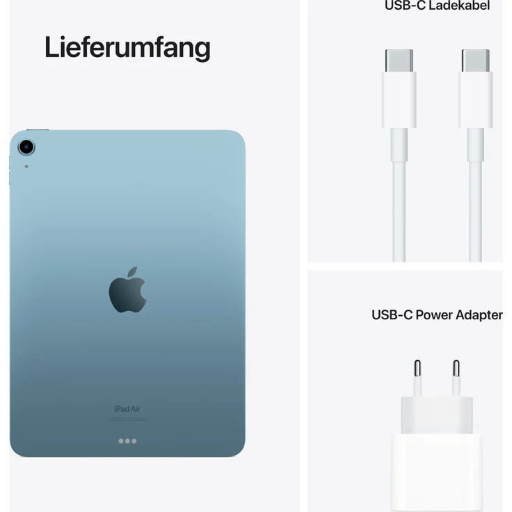 Apple iPad Air (2022) Quad-HD-Auflösung 10,9 Zoll, WiFi-Tablet, Apple M1 Chip, 64 GB Speicher, iPadOS, Blau (MM9E3FD/A) – Bild 5