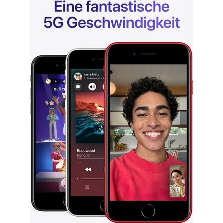Apple iPhone SE 2022 5G (3. Generation) Smartphone 11,94cm (4,7 Zoll) IPS-Display, 64GB interner Speicher, 4GB RAM, iOS 15, Midnight (MMXF3ZD/A) – Bild 7
