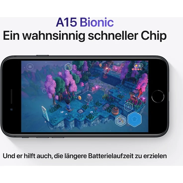 Apple iPhone SE 2022 5G (3. Generation) Smartphone 11,94cm (4,7 Zoll) IPS-Display, 64GB interner Speicher, 4GB RAM, iOS 15, Midnight (MMXF3ZD/A) – Bild 8
