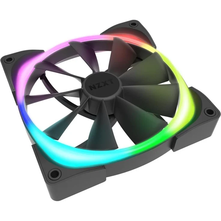 NZXT Aer RGB 2 Twin Starter 140x140x26 Gehäuselüfter, schwarz, 2er Pack inkl. (HF-2814C-DB) - Preisvergleich – Bild 5