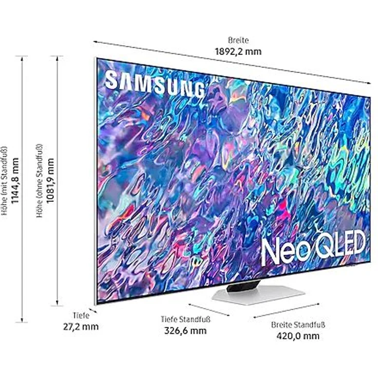 Samsung GQ55QN85BAT 138 cm (55 Zoll) Neo QLED Mini LED 4K Smart TV (Ultra HD, HDR, Direct LED) Twin-HD-Triple-Tuner (Sat, Antenne, Kabel) Modelljahr 2022 Energieklasse F (DE-Modell) – Bild 7