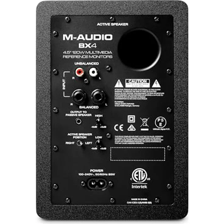 M-Audio BX4 P, 4,5" Studio Monitor Lautsprecher, 120-Watt Schwarz, Paar für Musikproduktion und Podcasting – Bild 10