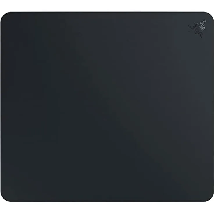 Razer Atlas - Glasmausmatte (Premium gehärtetes Glas, Ultra-Glatte Oberfläche, Mikrogeätzte Oberfläche, Schmutz- und kratzabweisend, Leisere Mausbewegungen, rutschfeste Gummibasis) Schwarz