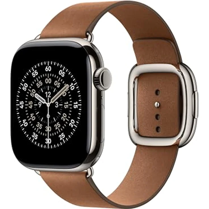 Apple Apple Watch Band - Modernes Lederarmband 42 mm - Karamell - Large, Mit innovative Magnetverschluss und Vectran Innenschicht aus 68% Recyclingmaterial – Bild 2