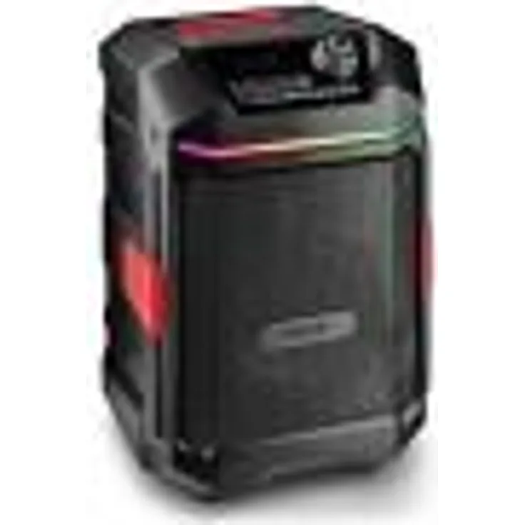 NGS WILD BASH COMPACT, Bluetooth Lautsprecher mit 40 W RMS, Wasserfest IPX6, LED-Beleuchtung, Schwarz