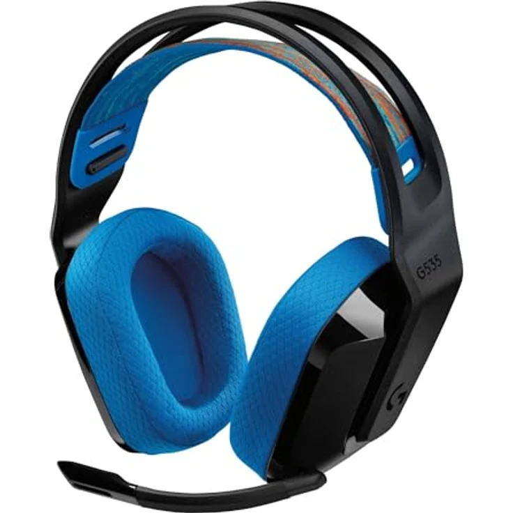 Logitech G G535 Lightspeed Wireless Gaming Headset - 33 Stunden Akkulaufzeit, PS5/PS4/PC kompatibel, Schwarz/Blau – Bild 1