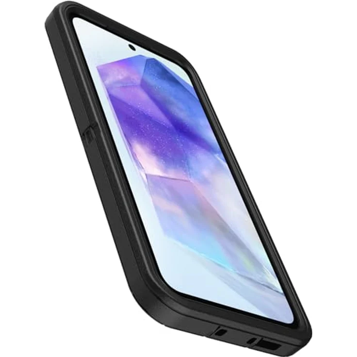 OtterBox Defender Hülle für Samsung Galaxy A55 5G, stoßfest, sturzsicher, extrem robust, Schutzhülle, 5X mehr Stürze als nach Militärstandard, kompatibel mit kabellosem Aufladen, Schwarz – Bild 3