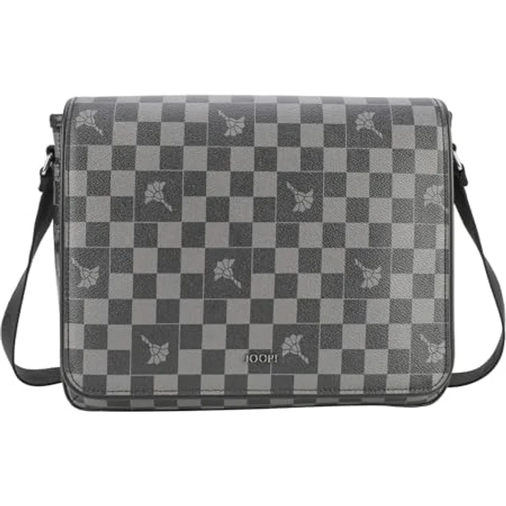 Joop! Cortina Piazza Nevio Messenger 30 cm, Laptop-Tasche aus 100% Polyurethan, grau – Bild 1