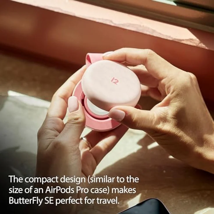 Twelve South Butterfly SE 2-in-1 Qi2 Reise-Ladegerät für iPhone, Airpods und Apple Watch, Rosa - Kabelloses Ladegerät für iPhone und Apple Watch, Ultra-kompakt und MagSafe kompatibel – Bild 4