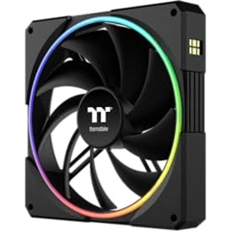 Thermaltake TS120 EX RGB Fan Black, Gehäuselüfter 3er Pack mit RGB-Beleuchtung, Schwarz – Bild 1
