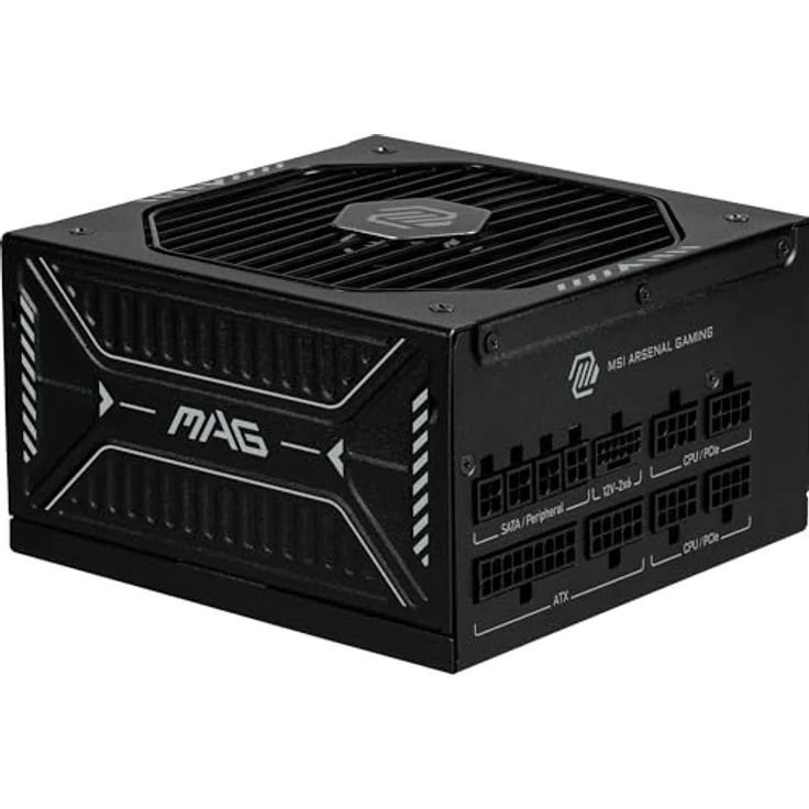 MSI Netzteil MAG A1000GLS, 1000 Watt PCIE5 Netzteil, Schwarz – Bild 1