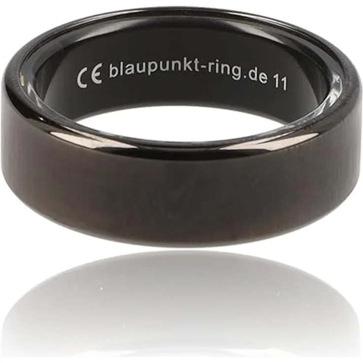 Blaupunkt Smart Ring PRO, Titan Fitness- und Gesundheitsring mit Schritt- und Schlafmonitor, Puls- und Blutsauerstoffmessung, IP68, Schwarz, Größe 7 – Bild 1