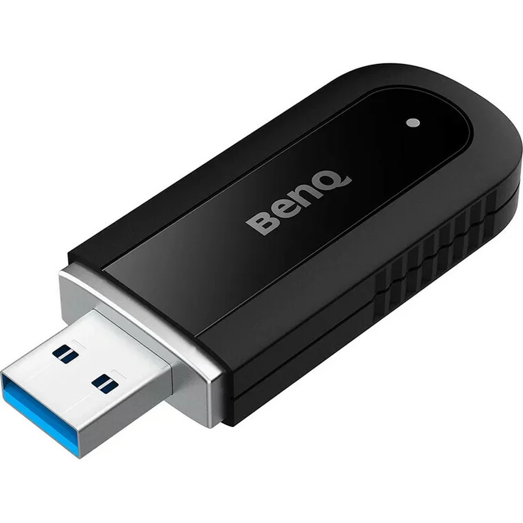BenQ WiFi Dongle WD02AT, Wi-Fi 6 USB-Adapter mit 1201 Mbit/s, Dual-Band und Bluetooth 5.2, schwarz