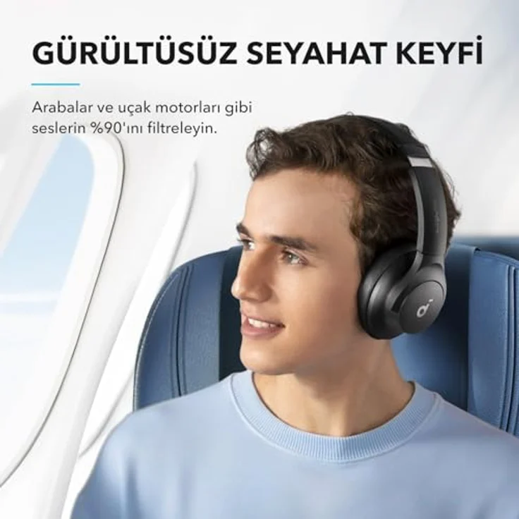 SOUNDCORE BY ANKER Q21i NC, Over-ear Kopfhörer mit Hybrid Active Noise Cancelling, 40h Spielzeit und Hi-Fi Sound, Schwarz – Bild 4