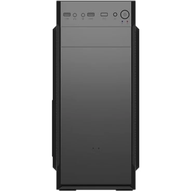 FSP CMT160, Midi Tower PC-Gehäuse für ATX/ITX/micro ATX, Schwarz, 1x 3,5" und 2x 2,5" Einschübe, max. 33 cm Grafikkartenlänge – Bild 3
