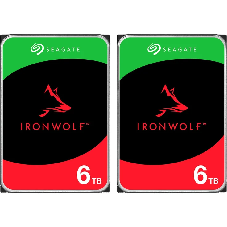 Seagate IronWolf NAS 2 x 6 TB SilentWolf Bundle, SATA 6 Festplatte für Dauerbetrieb und RAID-Optimierung