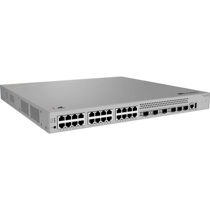 Huawei S530-24T4XE Netzwerk Switch, 24x10/100/1000BASE-T Ports, 4x10GE SFP+ Ports, 2x12GE Stack Ports, hohe Switching-Kapazität, Grau