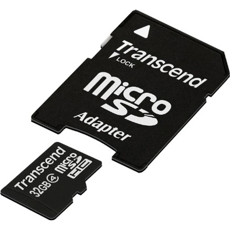 Transcend Micro SDHC 32GB Class 4 Speicherkarte mit SD-Adapter – Bild 2