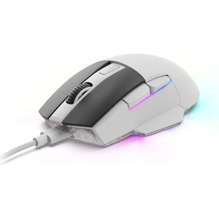 Sharkoon Skiller SGM50W White, Wireless Optical Gaming Maus, RGB, PBT Button – Bild 5