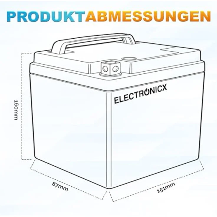 Electronicx YTX16-BS AGM Motorradbatterie 16Ah 12V – wartungsfrei, rüttelfest, auslaufsicher für Motorrad, Roller, Quad und ATV – Bild 8