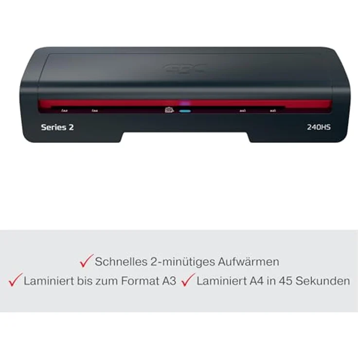 GBC Laminiergerät 240HS, Hochgeschwindigkeits-Laminierer für A3-Dokumente bis 125 µm mit 400 mm/min Laminiergeschwindigkeit und Abschaltautomatik – Bild 6