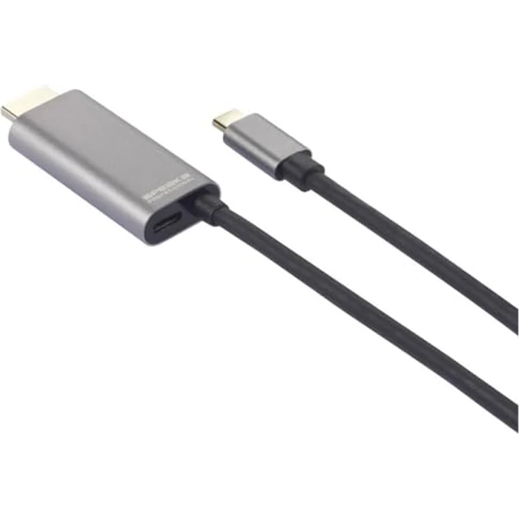 Speaka Professional USB-C® / HDMI Adapterkabel, 2.00 m, 4K Auflösung bis 3840x2160@60 Hz, Schwarz – Bild 3