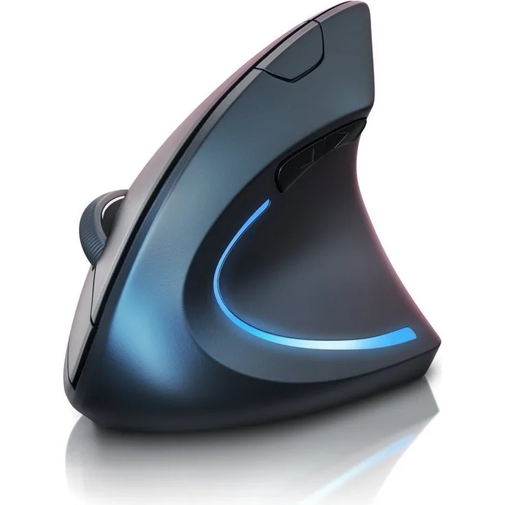 Titanwolf ergonomische Maus (Funk, Vertikal, optisch, kabellos, 2,4 Ghz, Armschonend, 1600 dpi, cool grey) - Preisvergleich