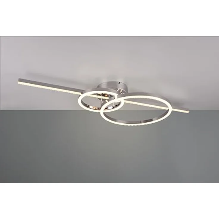 Trio Leuchten LED Deckenleuchte Montilla 6433010306, Metall Chrom, Acryl, 54 Watt LED, Fernbedienung, Kristall-Effekt – Bild 2