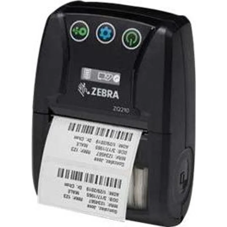 Zebra ZQ210, tragbarer Belegdrucker (203 dpi) mit USB, NFC und Bluetooth, schwarz