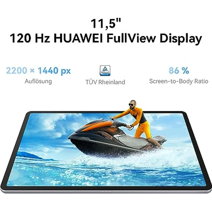 HUAWEI MatePad 11,5 Zoll (2023) Tablet, 2K FullView Display, inklusive Hülle mit Tastatur, WiFi 6, 8GB+128GB, 7700 mAh Akku, 6,85 mm dünnes Unibody-Metallgehäuse, Deutsche Version, grau – Bild 2