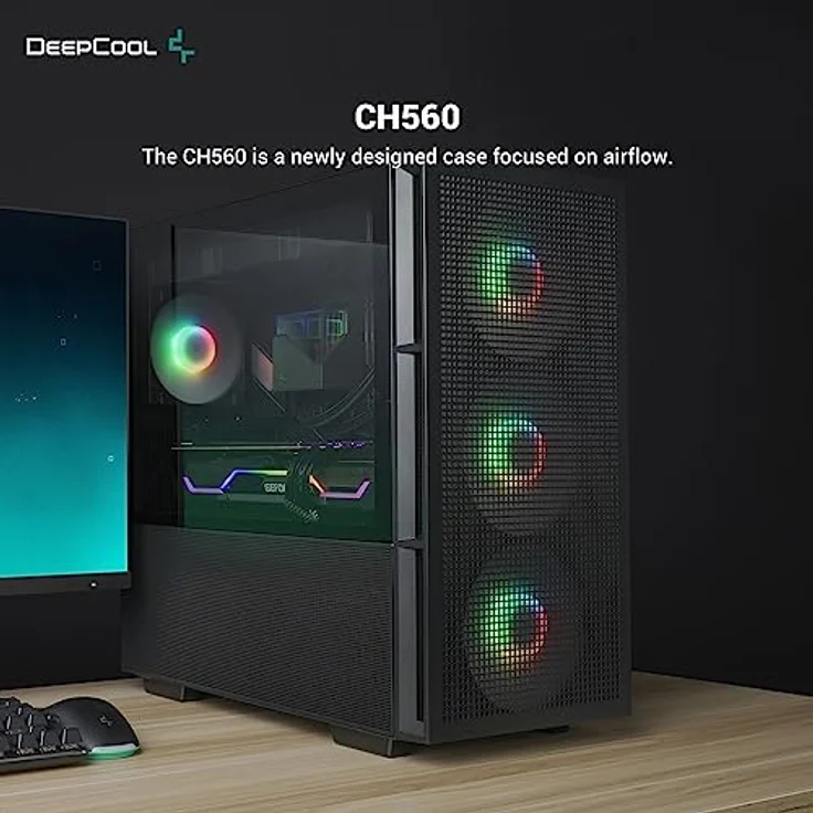 DeepCool CH560 DIGITAL Midi Tower schwarz – Bild 2