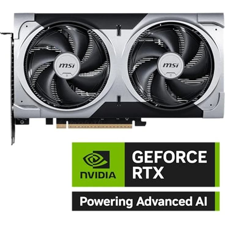 MSI GeForce RTX 5060 Ti 16G Ventus 2X OC Plus, 16GB GDDR7 Grafikkarte mit Boost bis 2602 MHz, HDMI 2.1b, DisplayPort 2.1b, Extra Core-Pipes – Bild 2