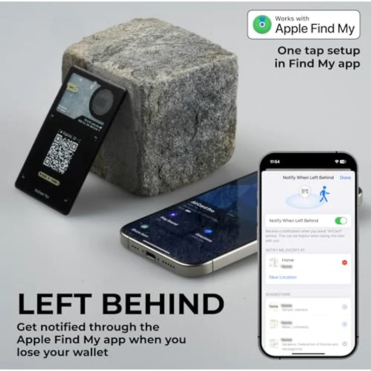 Rolling Square AirCard Pro – Ultradünner Bluetooth Tracker mit Digitaler ID, Kabellosem Laden und Lautem Alarm, kompatibel mit Apple Find My – Bild 4