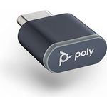 Poly BT700 USB-C Bluetooth Adapter, Headset Zubehör mit Verbindung für bis zu zwei Geräte und erweiterter Reichweite