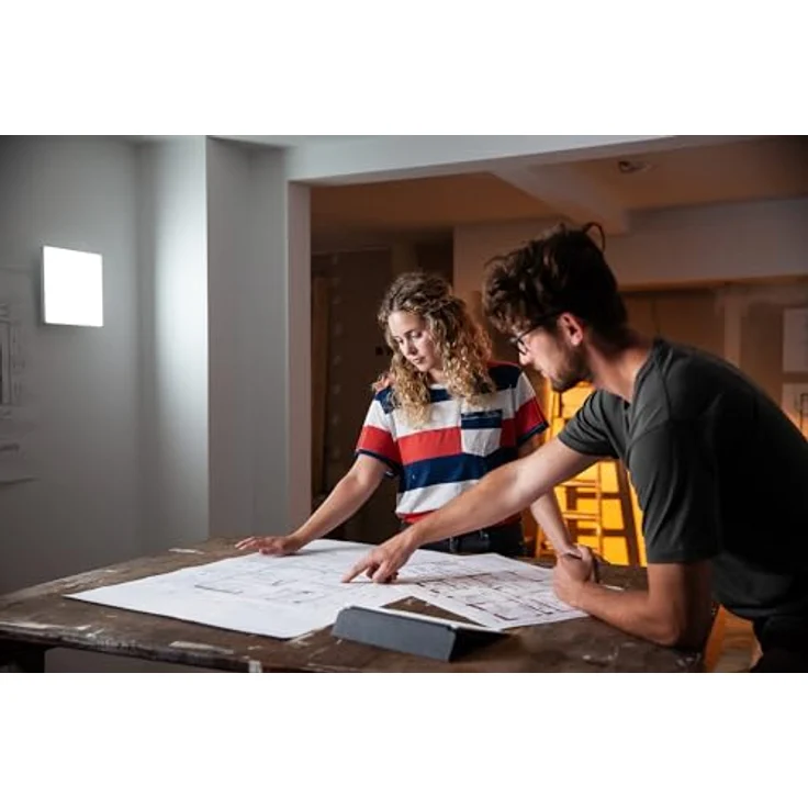 LEDVANCE SMART+ WIFI PLANON FRAMELESS Smarte LED Deckenleuchte, Panel für Innen mit WiFi Technologie, Lichtfarbe änderbar (3000K-6500K), 300mm x 300mm, Kompatibel mit Google und Alexa Voice Control – Bild 3