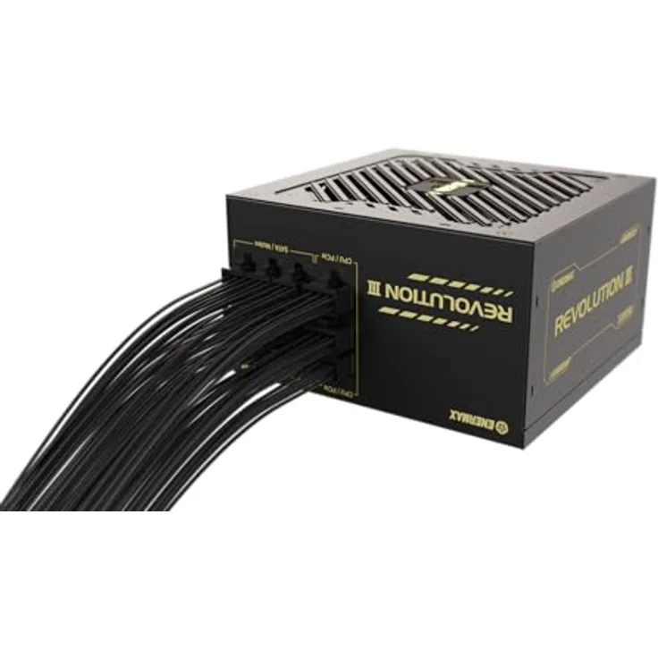 ENERMAX Revolution III 650 Watt | Vollmodulares ATX 3.1-Netzteil | PCIe 5.1 | 80 Plus Gold | Flüsterleiser 120mm FDB-Lüfter | 105°C jap. Kondensatoren | ERV650G-AHG-MAC – Bild 3