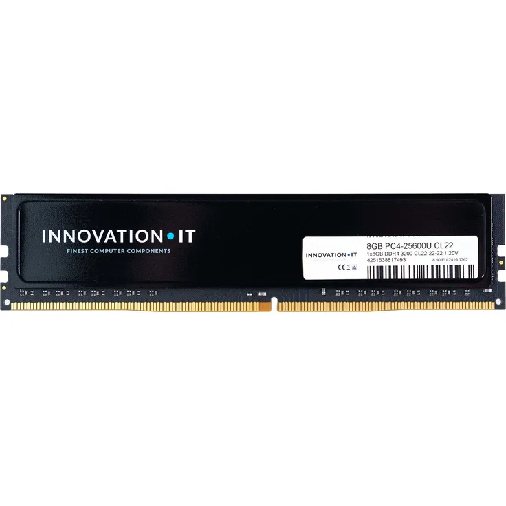 Innovation-Pc Arbeitsspeicher 3200 MHz, 8GB CL22 1.2V mit Heatspreader - ideal für Multitasking und schnelle Datenverarbeitung