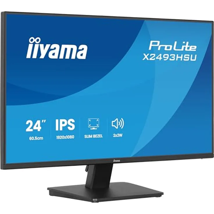 iiyama Prolite X2493HSU-B1 23,8" IPS LED-Monitor, Full-HD 120Hz, HDMI, DP, USB2.0, Adaptive Sync, Schwarz, Energieklasse C