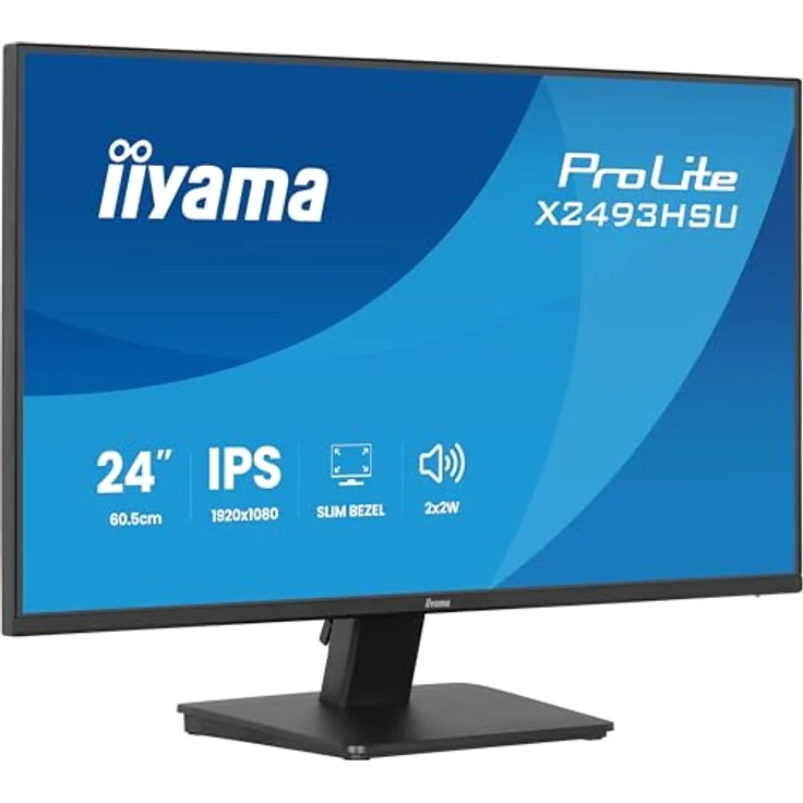 iiyama Prolite X2493HSU-B1 23,8" IPS LED-Monitor, Full-HD 120Hz, HDMI, DP, USB2.0, Adaptive Sync, Schwarz, Energieklasse C – Bild 1