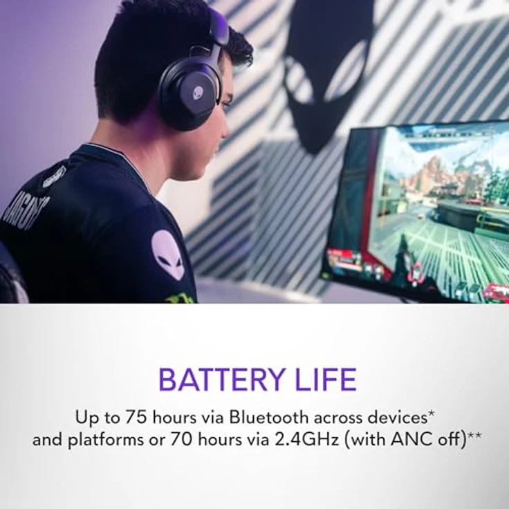 Alienware Pro Wireless-Gamingheadset – Kabellos, 50-mm-Graphen-Treiber, KI- & ANC-Geräuschunterdrückung, Dual-Mikrofone, E-Sport-optimiert, Dark Side of the Moon – Bild 13