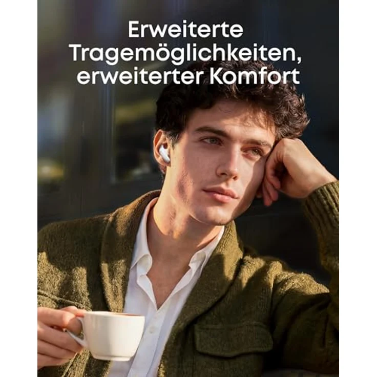soundcore Liberty Buds, Kabellose Bluetooth Earbuds mit adaptivem Noise Cancelling, Semi-In-Ear-Design, abnehmbare Ohrflügel, KI-Übersetzung, bis zu 30h Wiedergabe – Bild 3