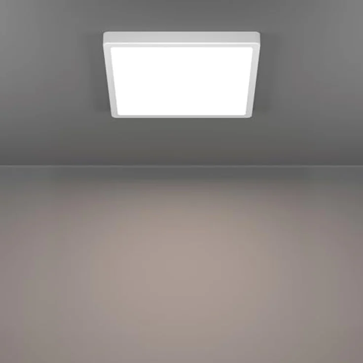 EGLO LED Deckenleuchte Fueva 6, eckige Badezimmer Deckenlampe, IP44, 29 x 29 cm, weiß – Bild 3