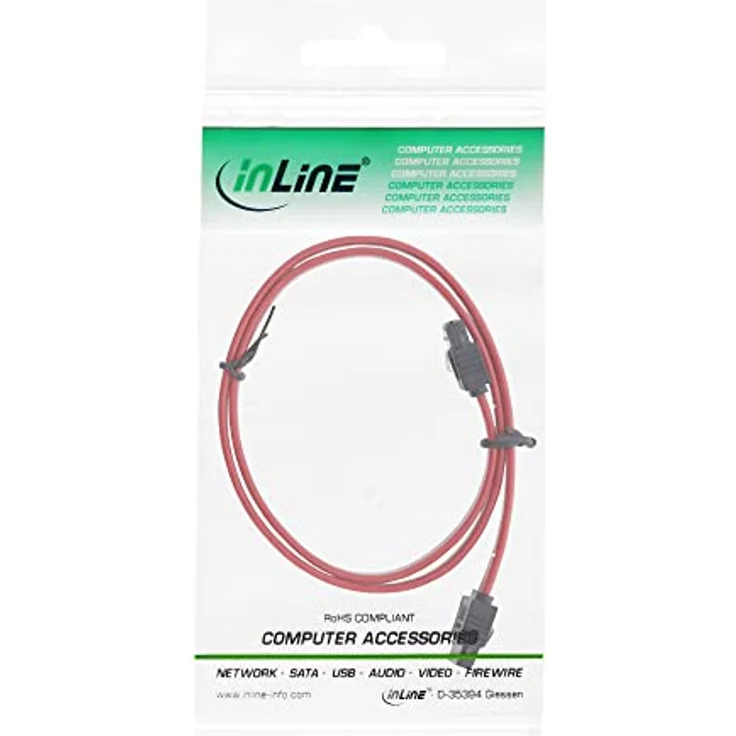 InLine 27707A SATA Anschlusskabel, mit Sicherheitslasche, 0,7m – Bild 2