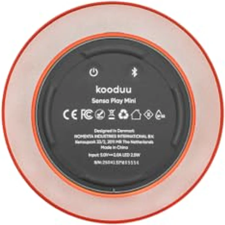 Kooduu Sensa Play Mini, Tragbarer Bluetooth-Lautsprecher mit dimmbarer LED-Lampe und SOUND BY JBL, Orange – Bild 5